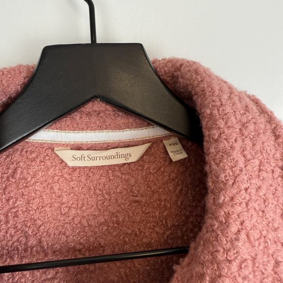 Soft Surroundings Womens Teddy Pocket Front Shacket Jacket Pink - Size PXS - Picture 4 of 10